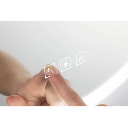 Paulmann 78952- LED/21W IP44 Dimbart badrumsspegel med uppvärmning och bakgrundsbelysning MIRA 230V