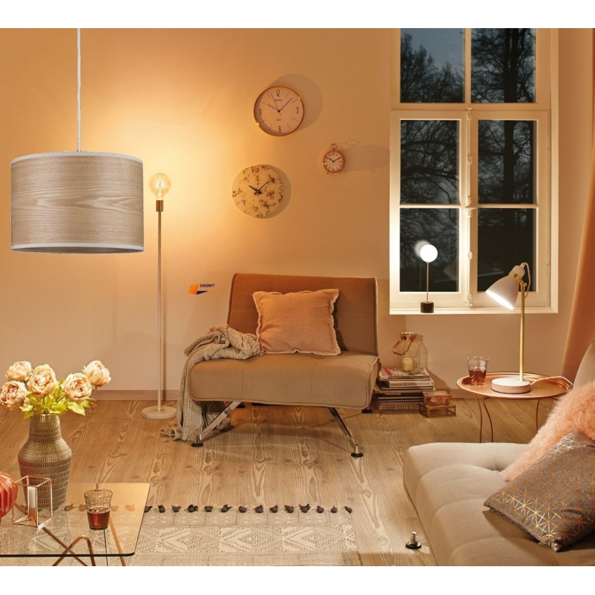 Paulmann 79630 - Ljuskrona med textilsladd NEORDIC 1xE27/20W/230V ask