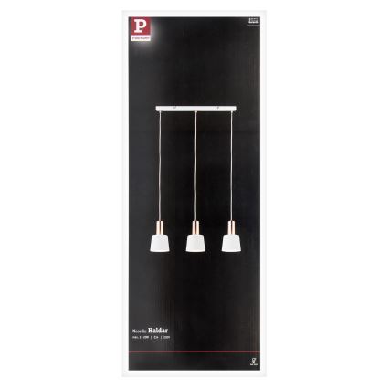 Paulmann 79657 - 3xE14/20W Ljuskrona med textilsladd NEORDIC HALDAR 230V