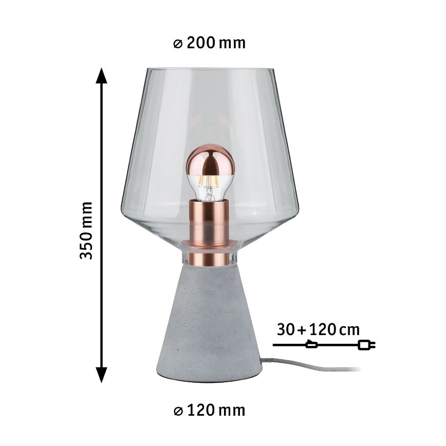 Paulmann 79665 - 1xE27/20W Bordslampa NEORDIC YORIK 230V