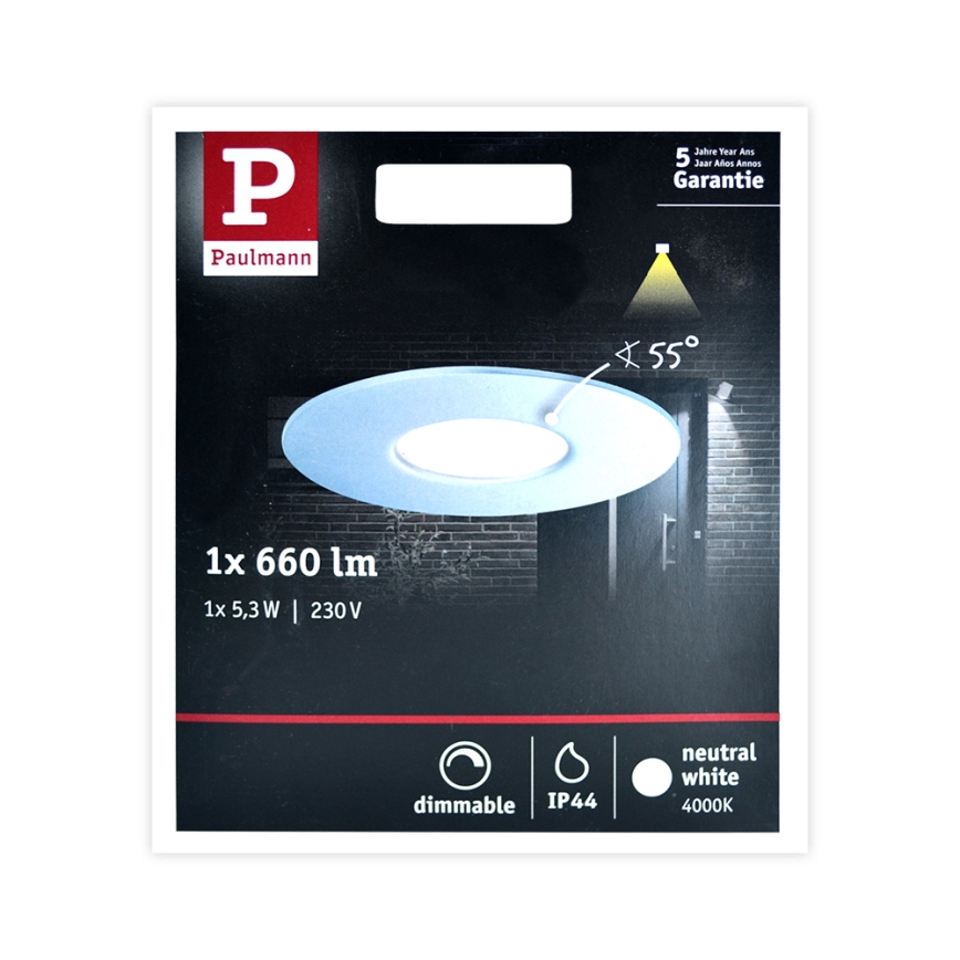 Paulmann 79669 - LED/6,8W IP44 infälld Badrumbelysning Hem 230V
