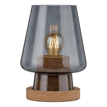 Paulmann 79736 - 1xE27/20W Bordslampa IBEN 230V rökfärgad