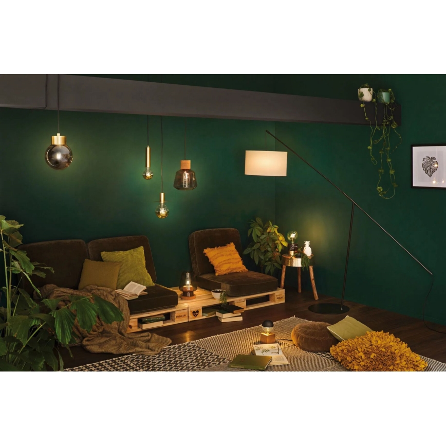 Paulmann 79736 - 1xE27/20W Bordslampa IBEN 230V rökfärgad