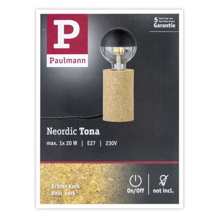 Paulmann 79741 - 1xE27/20W Bordslampa TONA 230V