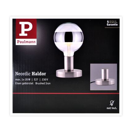 Paulmann 79759 - Bordslampa HALDOR 1xE27/20W/230V