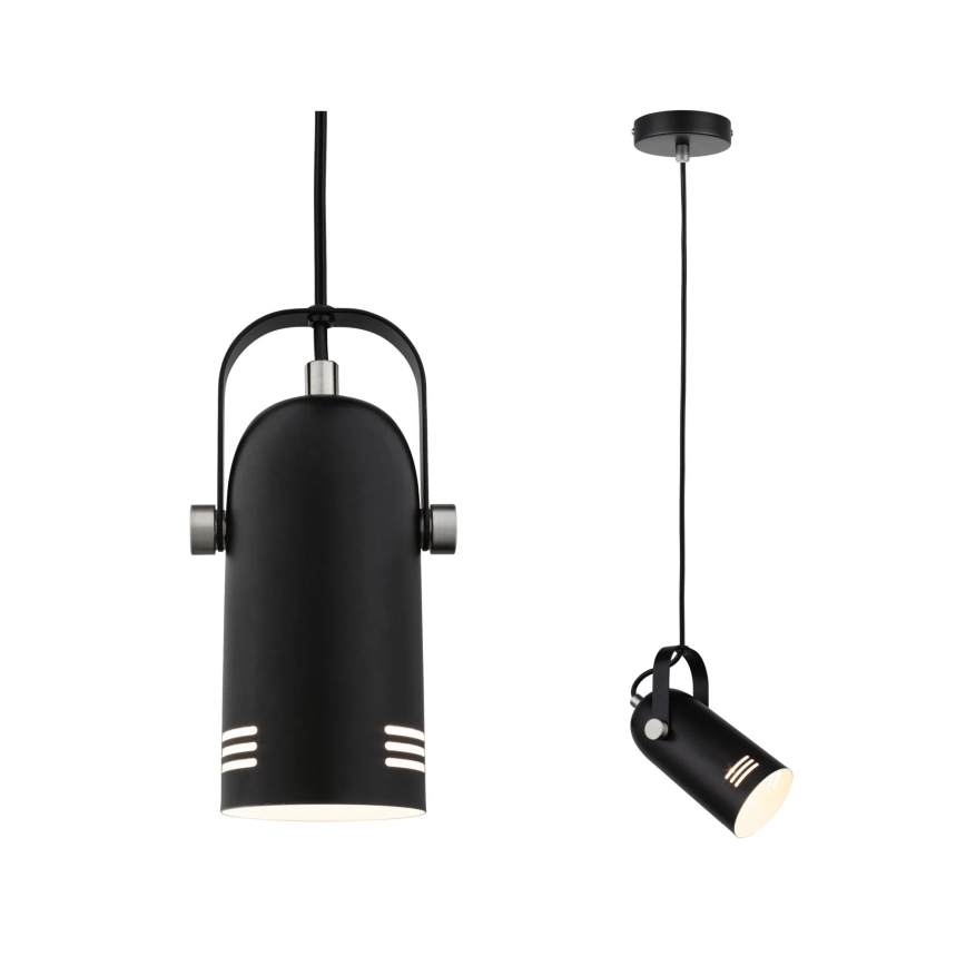 Paulmann 79766 - LED 1xE27/8W Pendellampa med vajer LAVEA 230V svart