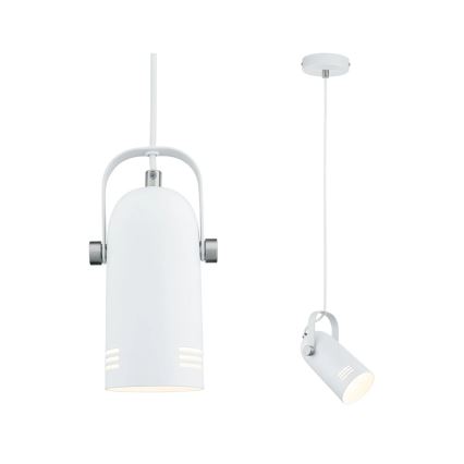 Paulmann 79767 - LED 1xE27/8W Pendellampa på vajer LAVEA 230V vit