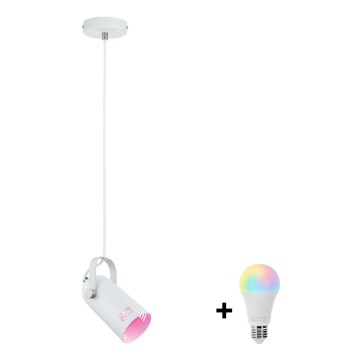 Paulmann 79767 - LED RGBW 1xE27/12W LAVEA pendel med vajer 230V vit