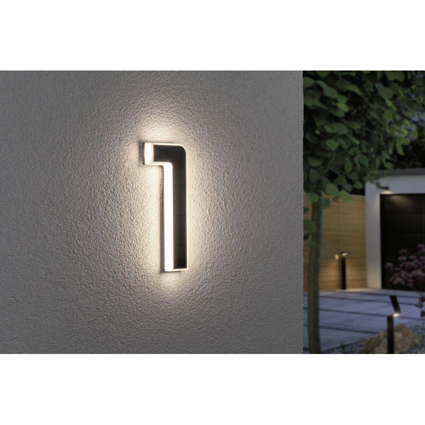 Paulmann 79842 - LED/0,2W IP44 Solärt husnummer 1,2V 1500 mAh