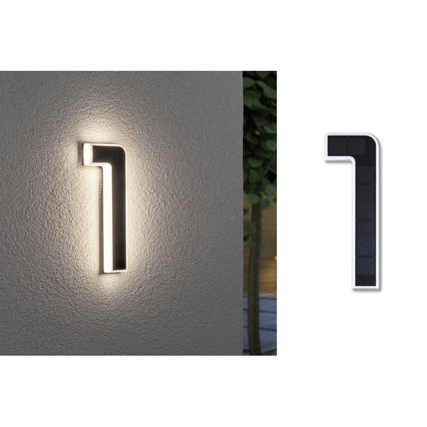 Paulmann 79842 - LED/0,2W IP44 Solärt husnummer 1,2V 1500 mAh