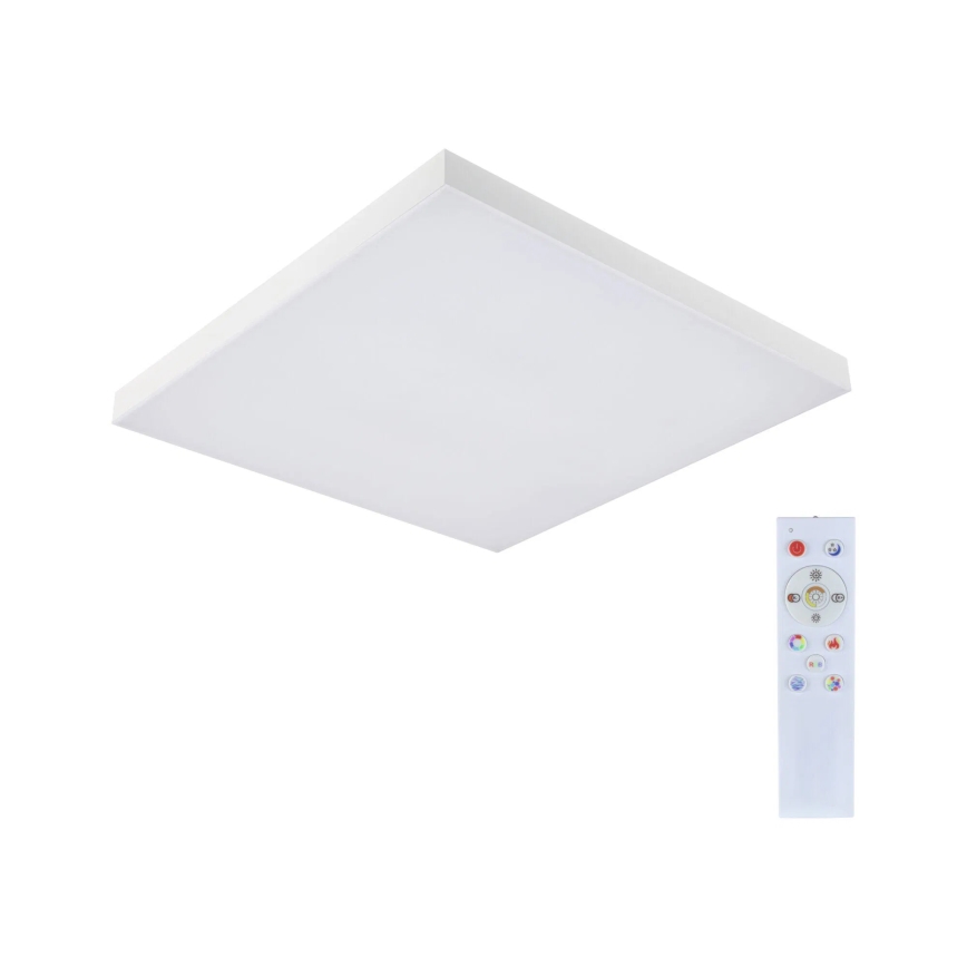 Paulmann 79910 - LED/31W RGBW Dimbart takarmatur LORIA 230V 3000–6500K 59,5x59,5 cm vit + fjärrkontroll