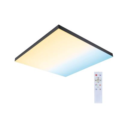 Paulmann 79913 - LED/31W RGBW Dimbart takarmatur LORIA 230V 3000-6500K 59,5x59,5 cm svart + fjärrkontroll