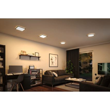 Paulmann 79920 - LED/11,2W dimbar panel ATRIA 230V 3000K 19x19 cm svart