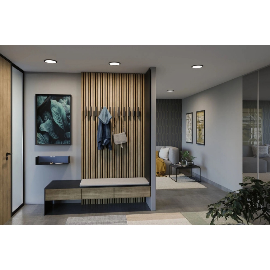 Paulmann 79965 - LED/13W IP44 Dimbar infälld badrumsdownlight AREO 230V Ø 17,5 cm svart