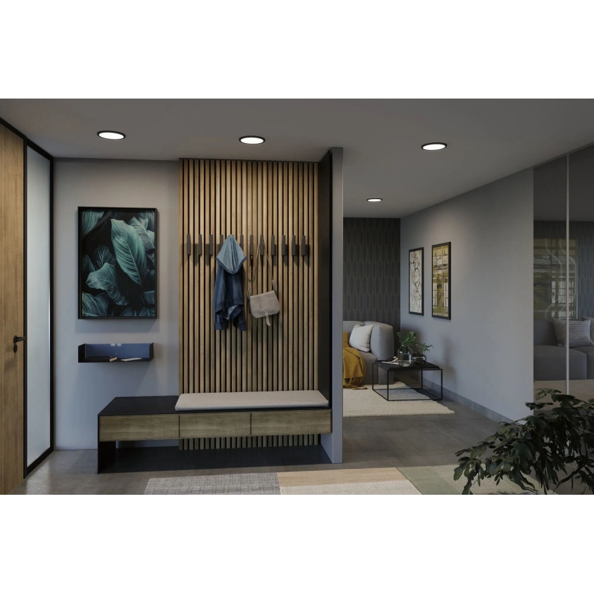 Paulmann 79965 - LED/13W IP44 Dimbar infälld badrumsdownlight AREO 230V Ø 17,5 cm svart