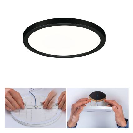 Paulmann 79965 - LED/13W IP44 Dimbar infälld badrumsdownlight AREO 230V Ø 17,5 cm svart