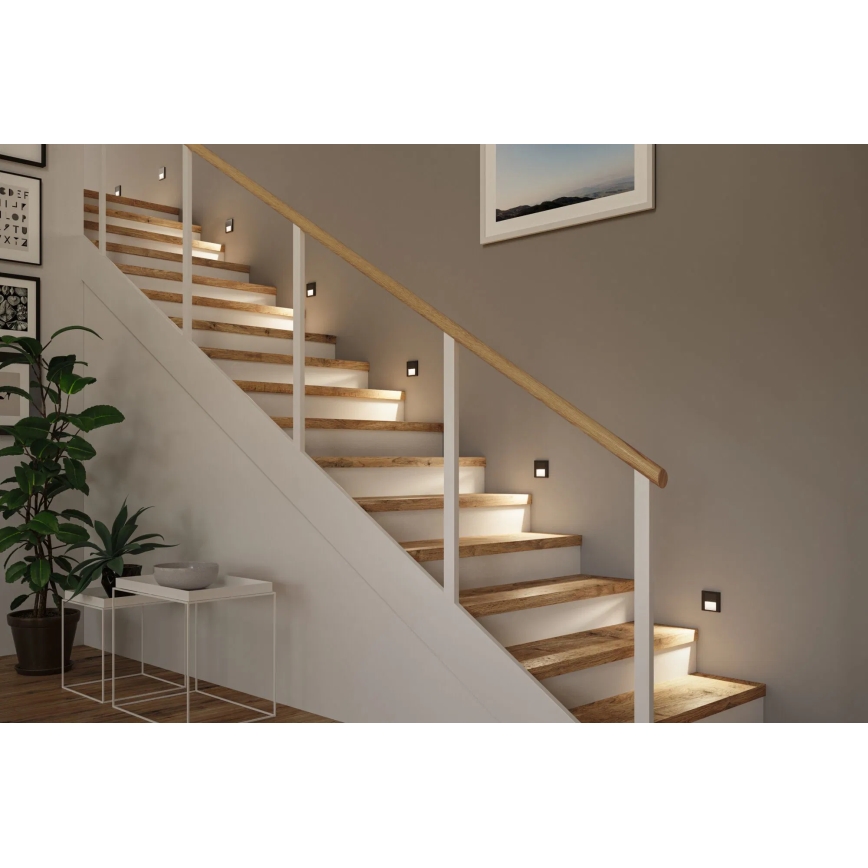 Paulmann 80001 - LED/1W Trappbelysning TSARO 230V Follow/svart