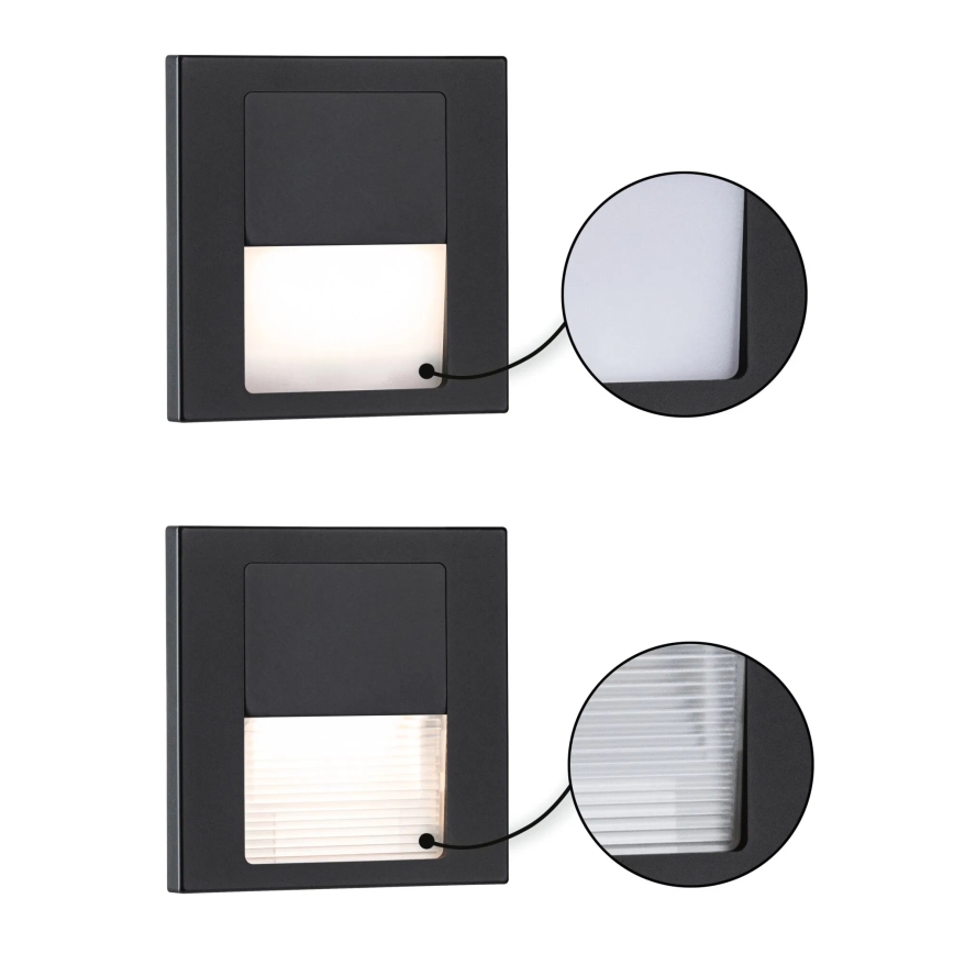 Paulmann 80001 - LED/1W Trappbelysning TSARO 230V Follow/svart