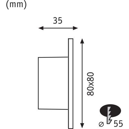 Paulmann 80001 - LED/1W Trappbelysning TSARO 230V Follow/svart