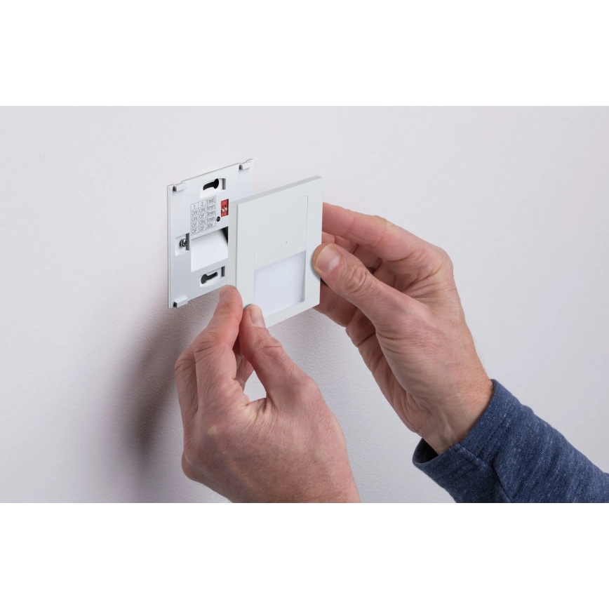 Paulmann 80002 - LED/1W Trappbelysning med sensor TSARO 230V Bly/vit