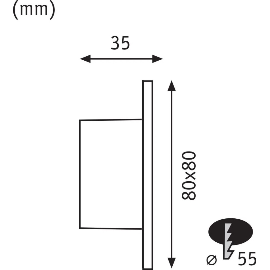Paulmann 80002 - LED/1W Trappbelysning med sensor TSARO 230V Bly/vit