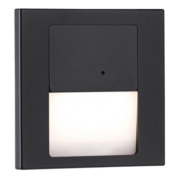 Paulmann 80004 - LED/1W Trappbelysning med sensor TSARO 230V Ledning/svart