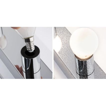 Paulmann 80098 - 4xE14/40W IP44 Spegelbelysning för badrum REGULA 230V skinande krom
