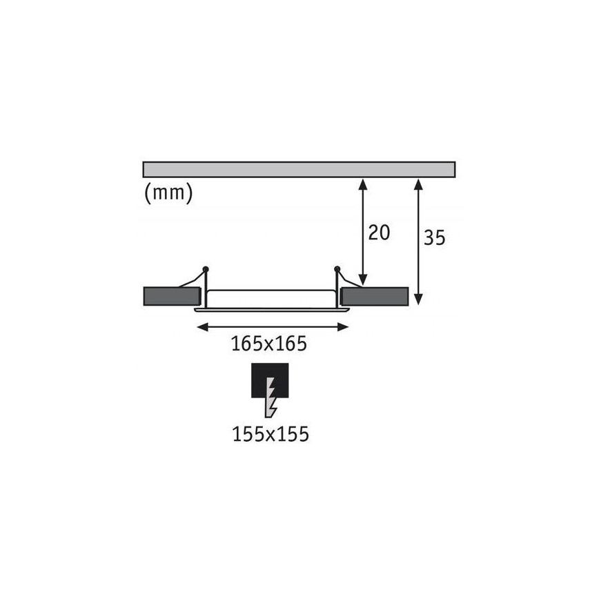 Paulmann 92077 - LED/12W IP44 Badrum Hängande Takbelysning QUAL 230V 4000K