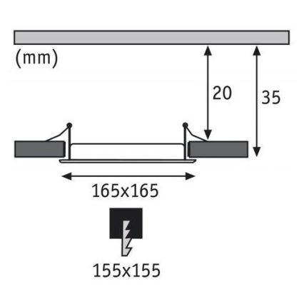 Paulmann 92080 - LED/12W IP44 Badrum Hängande Takbelysning QUAL 230V 2700K