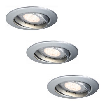 Paulmann 92516 - SET 3xLED-GU10/3,5W Badrum Hängande Takbelysning PREMIUM LINE 230V