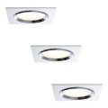 Paulmann 92695 - SET 3x LED Dimbar infälld belysning DICE 3xLED/8W/230V