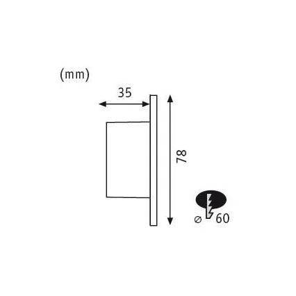 Paulmann 92924 - LED/1,7W Trappljus stav 230V