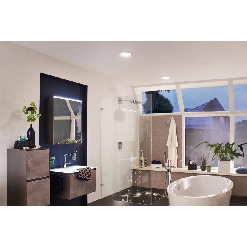 Paulmann 92935 - AREO LED/12W IP44 dimbar infälld badrumsarmatur 230V Ø 18 cm mattkrom