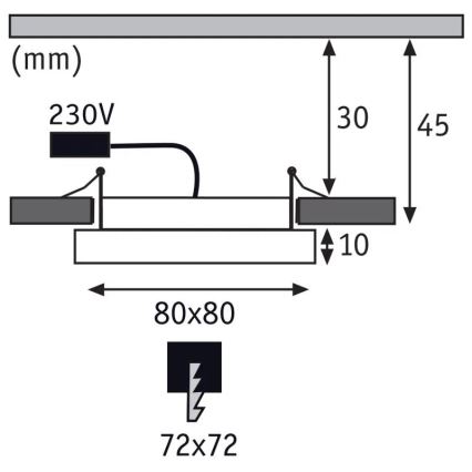 Paulmann 92951 - LED/5W IP23 Badrum infälld lampa AREO 230V