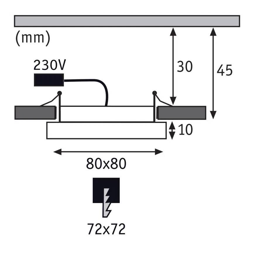 Paulmann 92954 - LED/5W IP23 Badrum infälld lampa AREO 230V