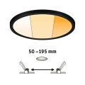 Paulmann 93102 - LED/16W IP44 Dimbart infällt badrumsarmatur AREO 230V 2000/3000/4000K Ø 23 cm svart