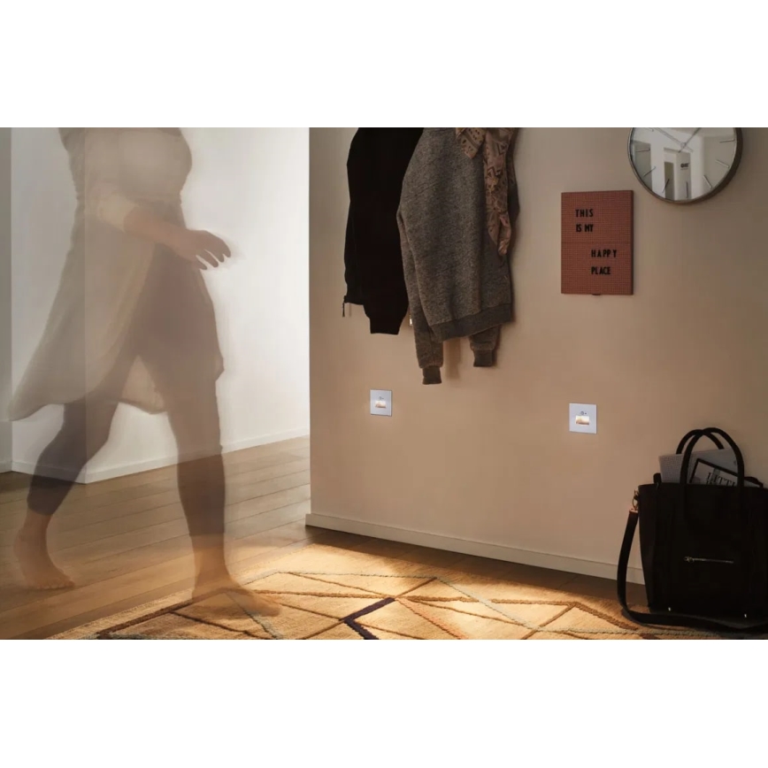 Paulmann 93133 - LED/1,2W Trappbelysning med sensor EDGE 230V vit