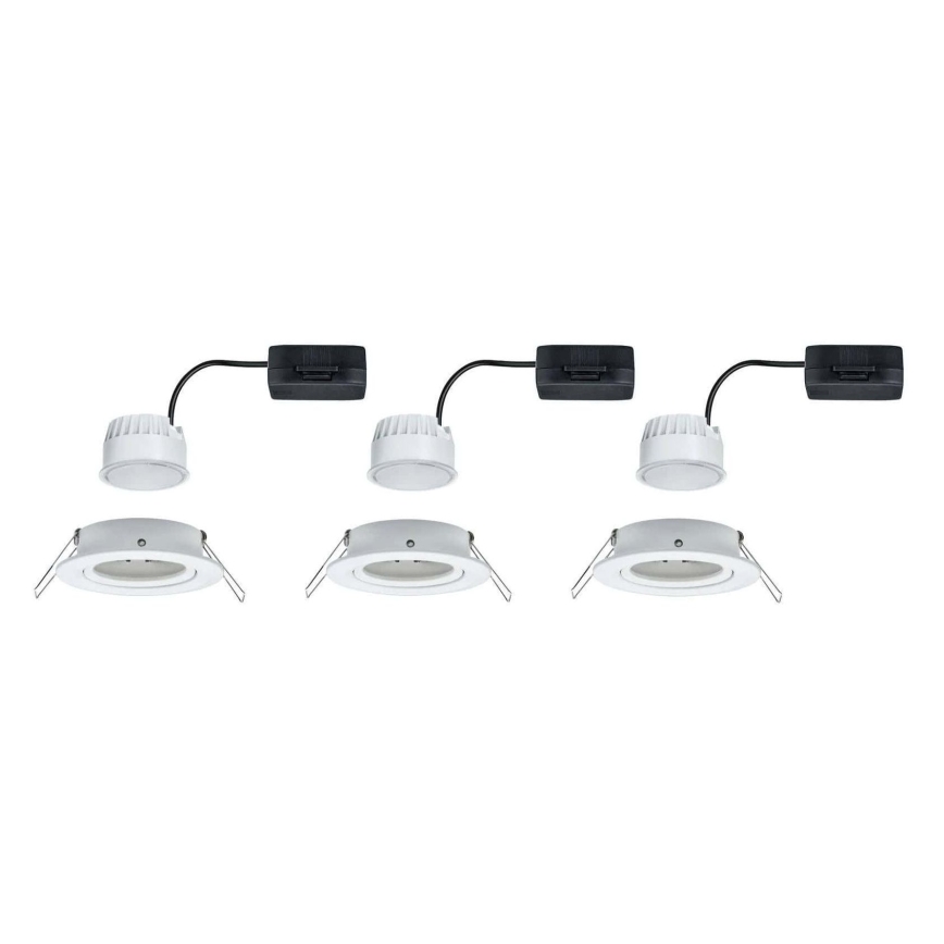 Paulmann 93449 - KIT 3xLED/6,5W IP23 Badrum infälld lampa NOVA 230V