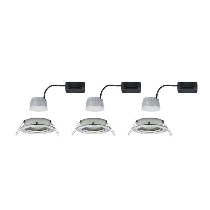 Paulmann 93483 - SET 3xLED/6,5W IP23 Dimbart badrumsinfällt takarmatur NOVA 230V