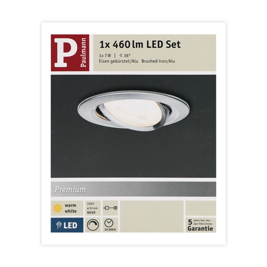 Paulmann 93603 - LED-GU10/7W IP23 Ljusreglerad hängande badrumslampa NOVA 230V