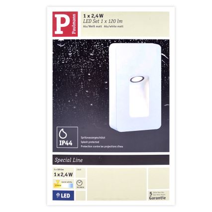 Paulmann 93809 - LED/2,4W IP44 Utomhus Väggbelysning SPECIAL LINE 230V