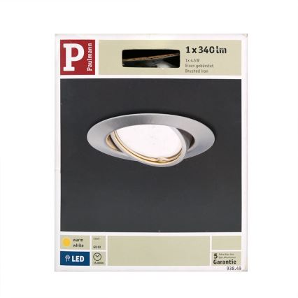 Paulmann 93849 - LED-GU10/4,5W/230V Infälld Belysning PREMIUM LINE 230V