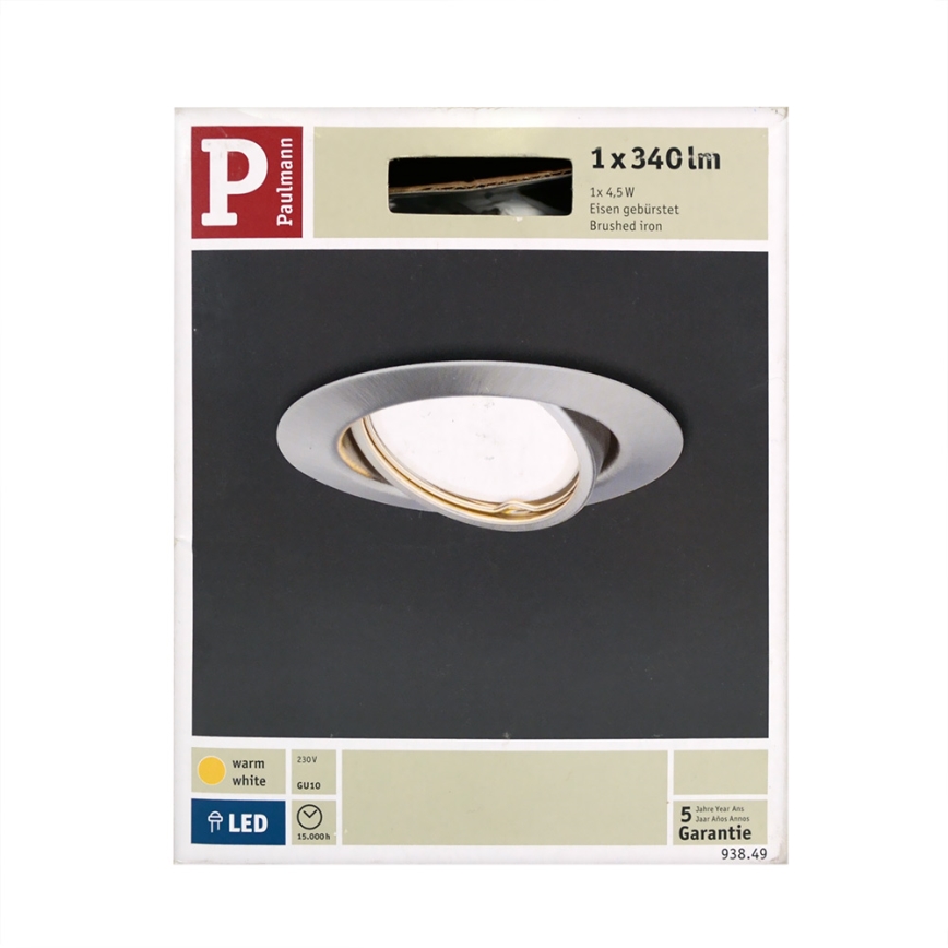 Paulmann 93849 - LED-GU10/4,5W/230V Infälld Belysning PREMIUM LINE 230V