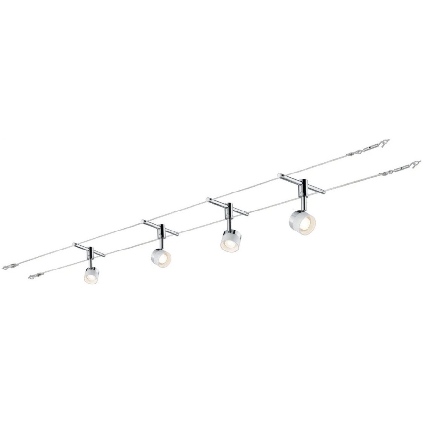 Paulmann 94080 - SET 4xLED/4,8W Spotlights för Stage wire system 230V blank krom