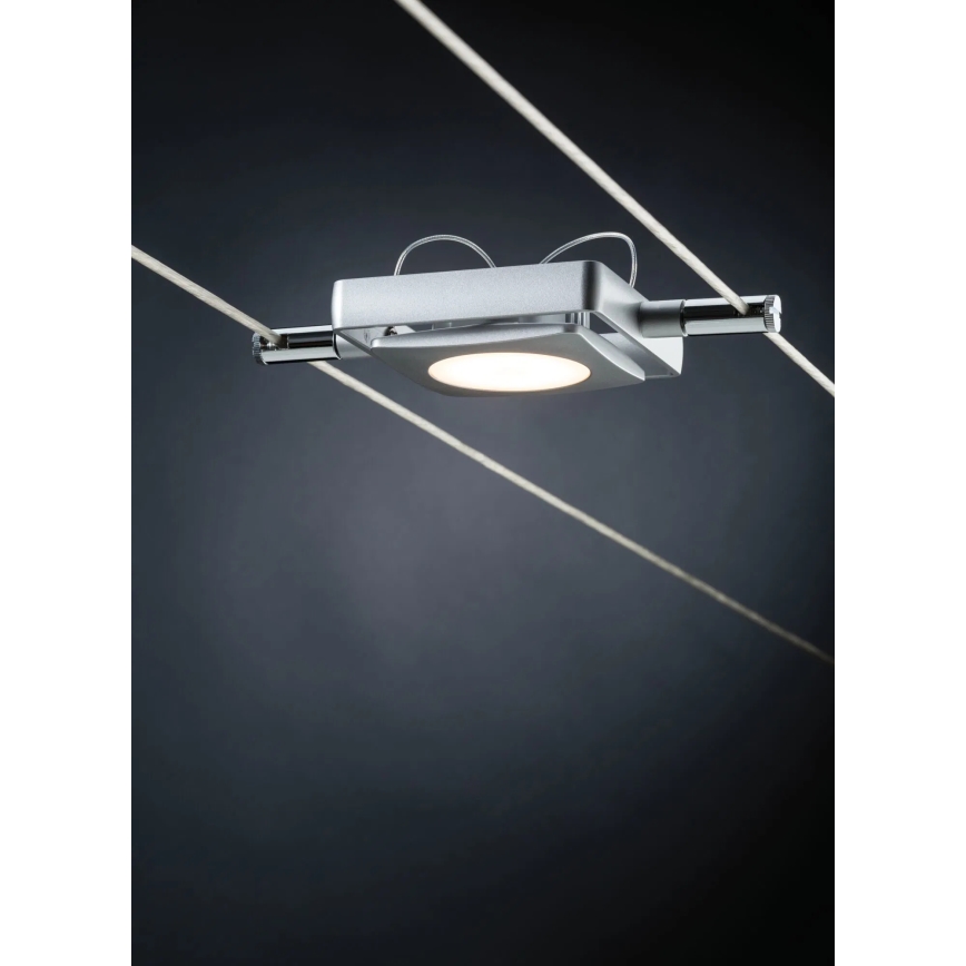 Paulmann 94107 - SET 4xLED/4,3W Komplett vajersystem MAC 230V mattkrom