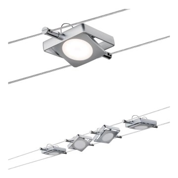 Paulmann 94107 - SET 4xLED/4,3W Komplett vajersystem MAC 230V mattkrom
