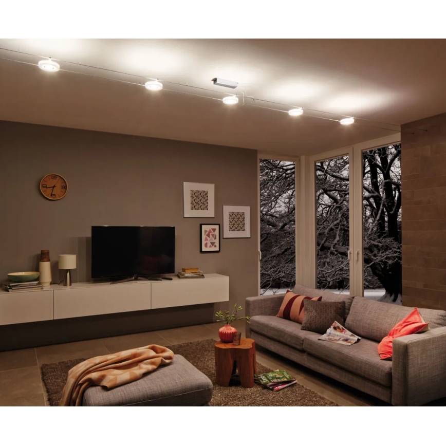 Paulmann 94109 - Sats 5xLED/4,3W Komplett vajersystem MAC 230V vit