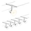 Paulmann 94136 - Komplett vajersystem SHEELA 230V, set med 5 st GU5,3/10W, polerad krom
