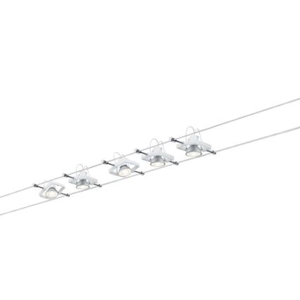 Paulmann 94149 - SET 5xGU5,3/10W Spotlights för kabelsystem TECH 230V vit
