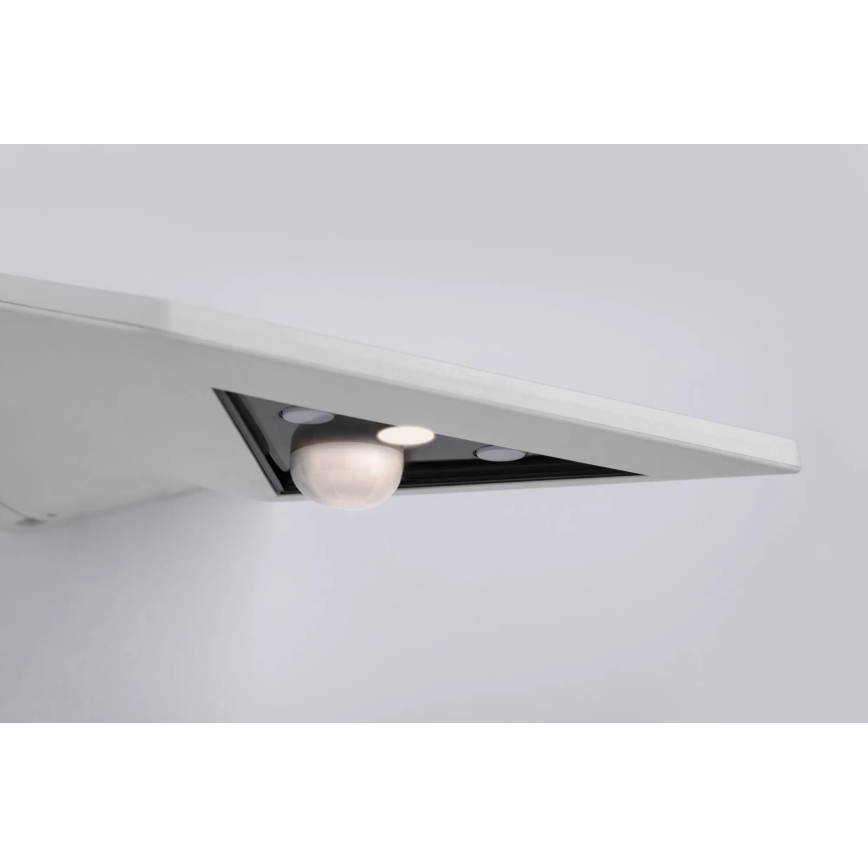 Paulmann 94244 - LED/1,2W IP44 Solcellsvägglampa med inbyggd sensor YOKO 3,7V 1800 mAh vit